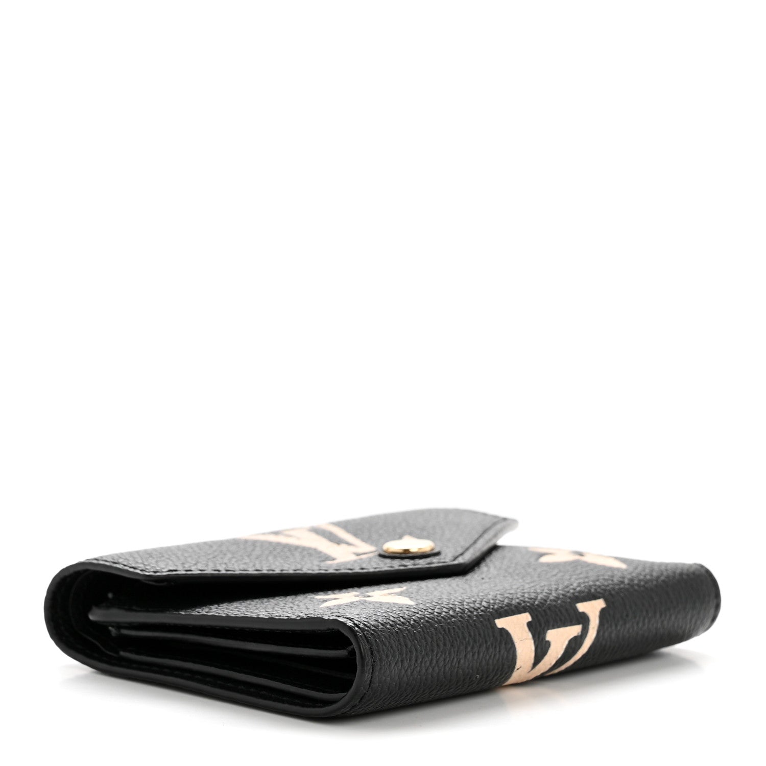 Louis Vuitton Empreinte Monogram Giant Victorine Wallet Black Beige