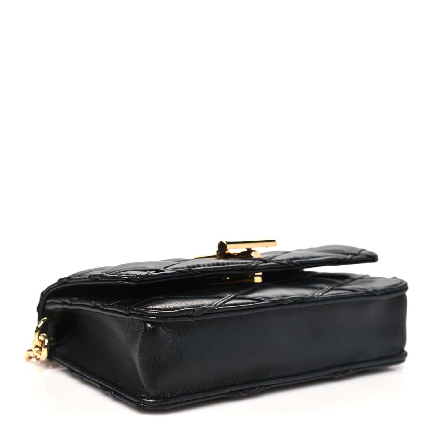Louis Vuitton Lambskin Malletage Wallet On Chain GO-14 Black