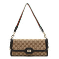 Gucci GG Monogram Small Luce Shoulder Bag Beige Ebony