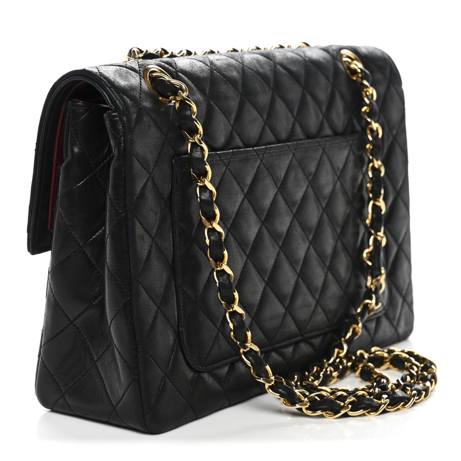 Chanel Lambskin Quilted Medium Single Flap Black