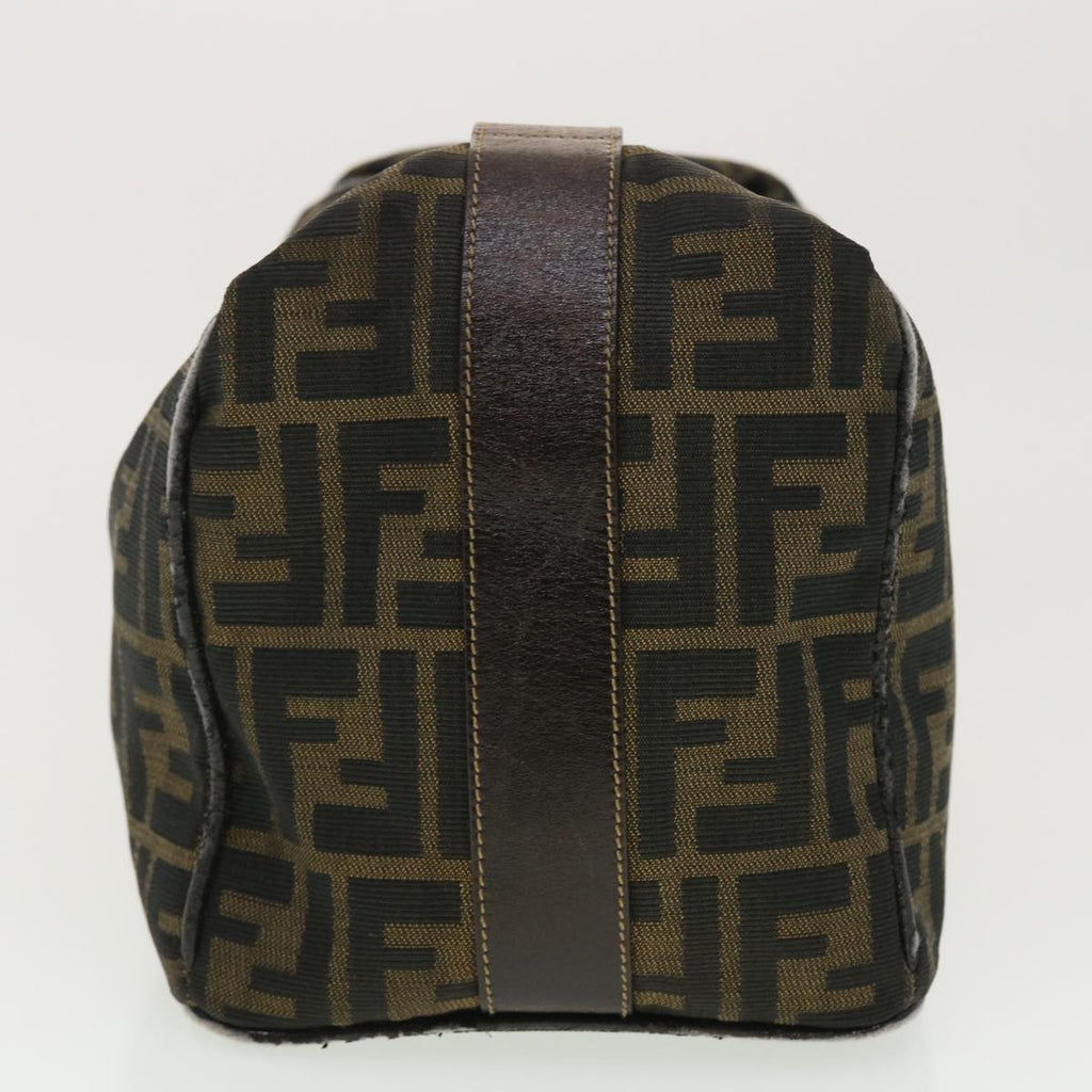 FENDI Vanity Zucca Canvas Cosmetic Pouch Black Brown  40323