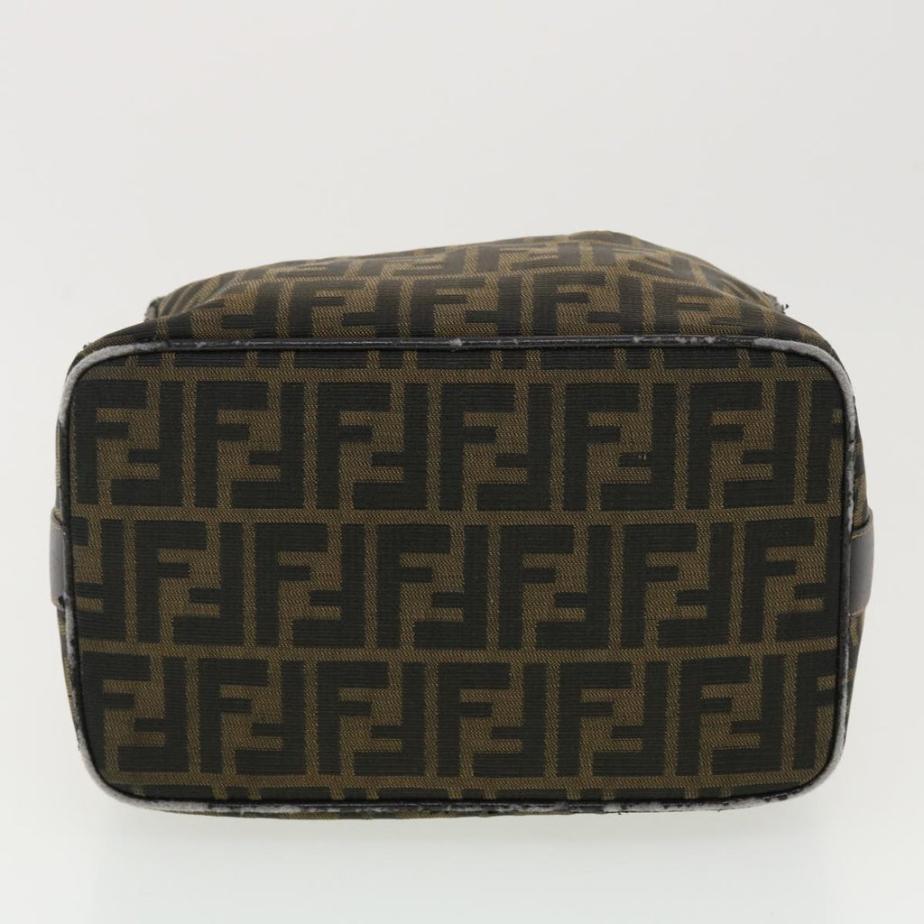 FENDI Vanity Zucca Canvas Cosmetic Pouch Black Brown  40323