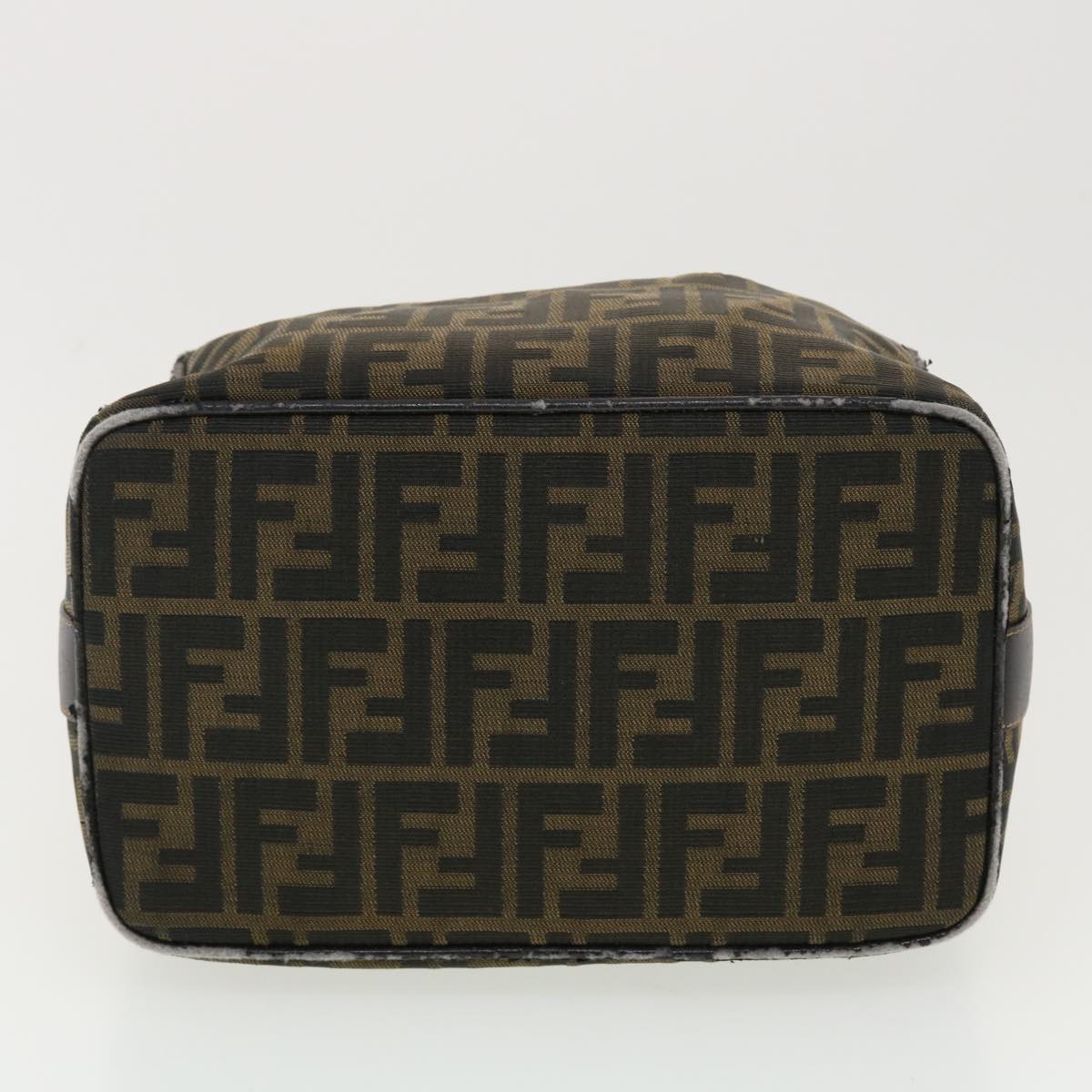 FENDI Vanity Zucca Canvas Cosmetic Pouch Black Brown  40323