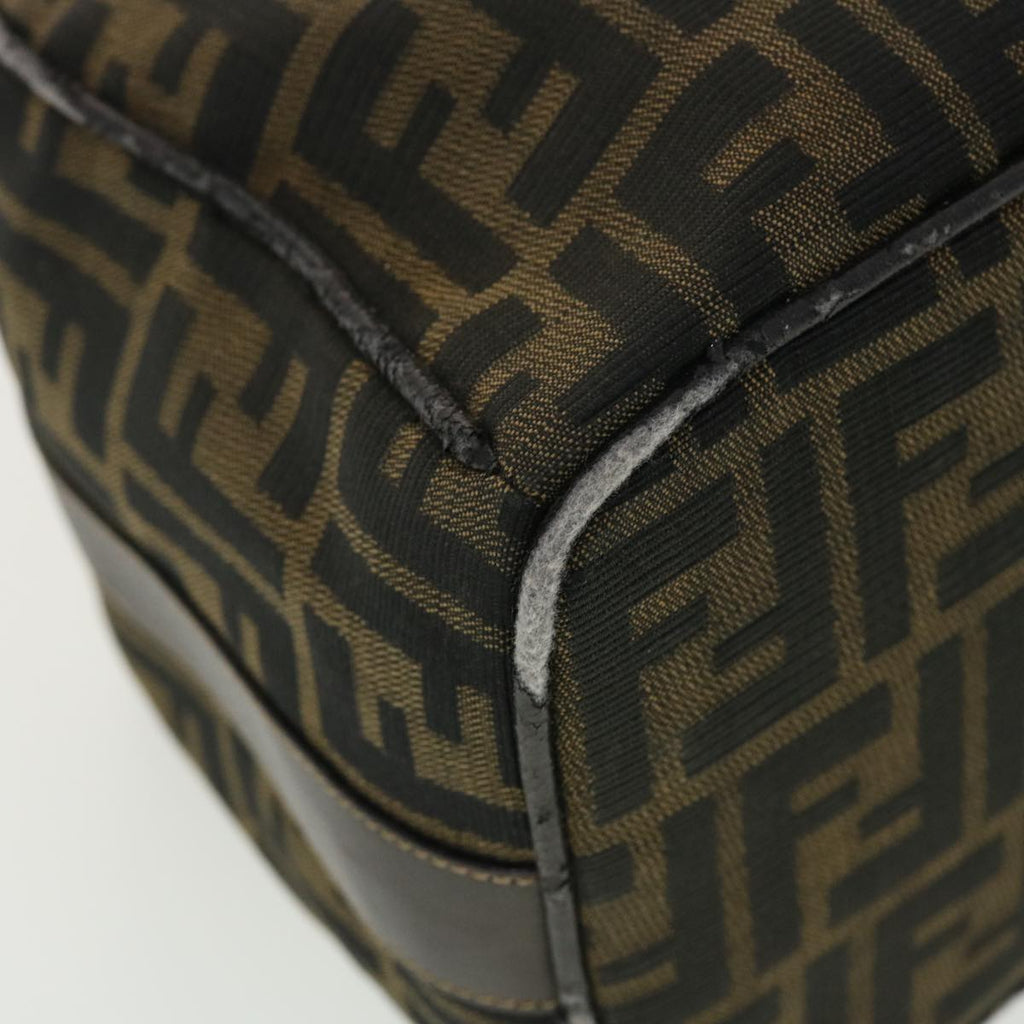 FENDI Vanity Zucca Canvas Cosmetic Pouch Black Brown  40323