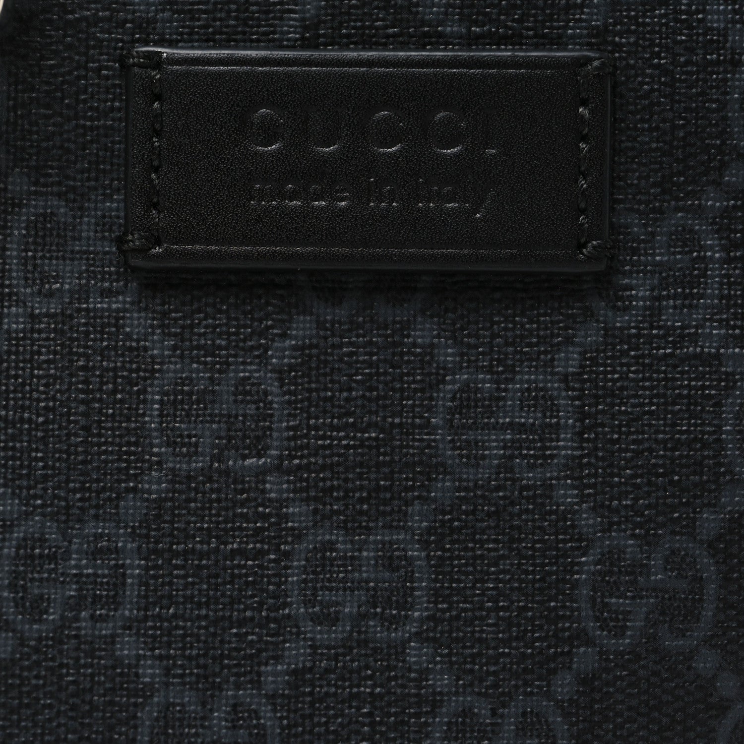 Gucci GG Supreme Monogram Appia Calfskin Web Small Camera Messenger Bag Black Grey