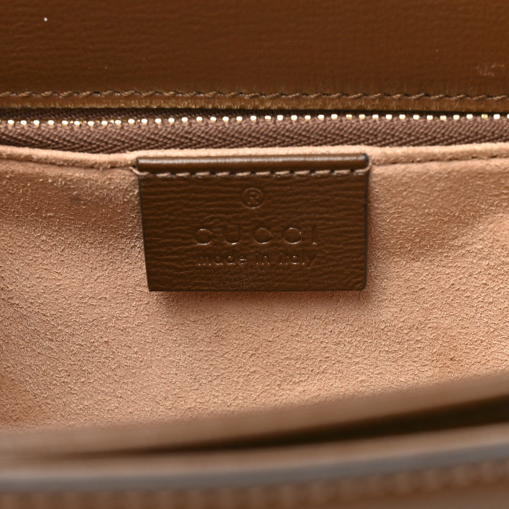 Gucci Azalea Calfskin Horsebit 1955 Shoulder Bag Brown Sugar