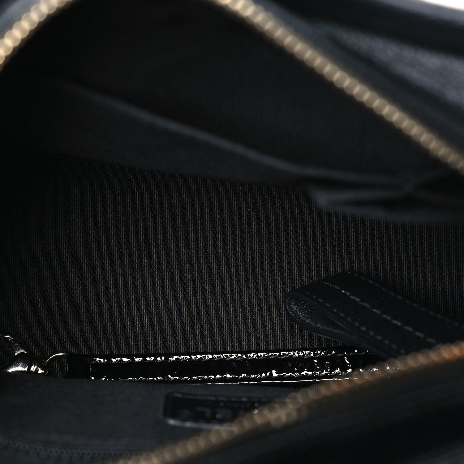 Chanel Patent Goatskin Quilted Small Gabrielle Hobo Black