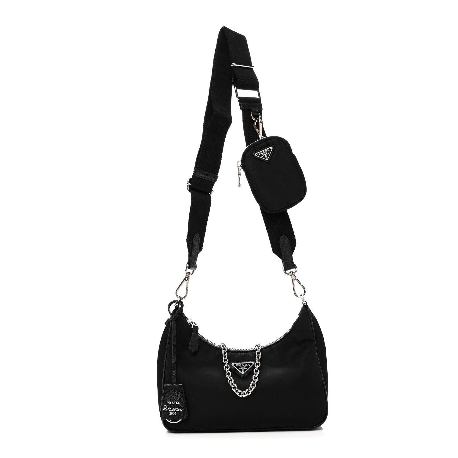 Prada Nylon Re-Edition 2005 Shoulder Bag Black