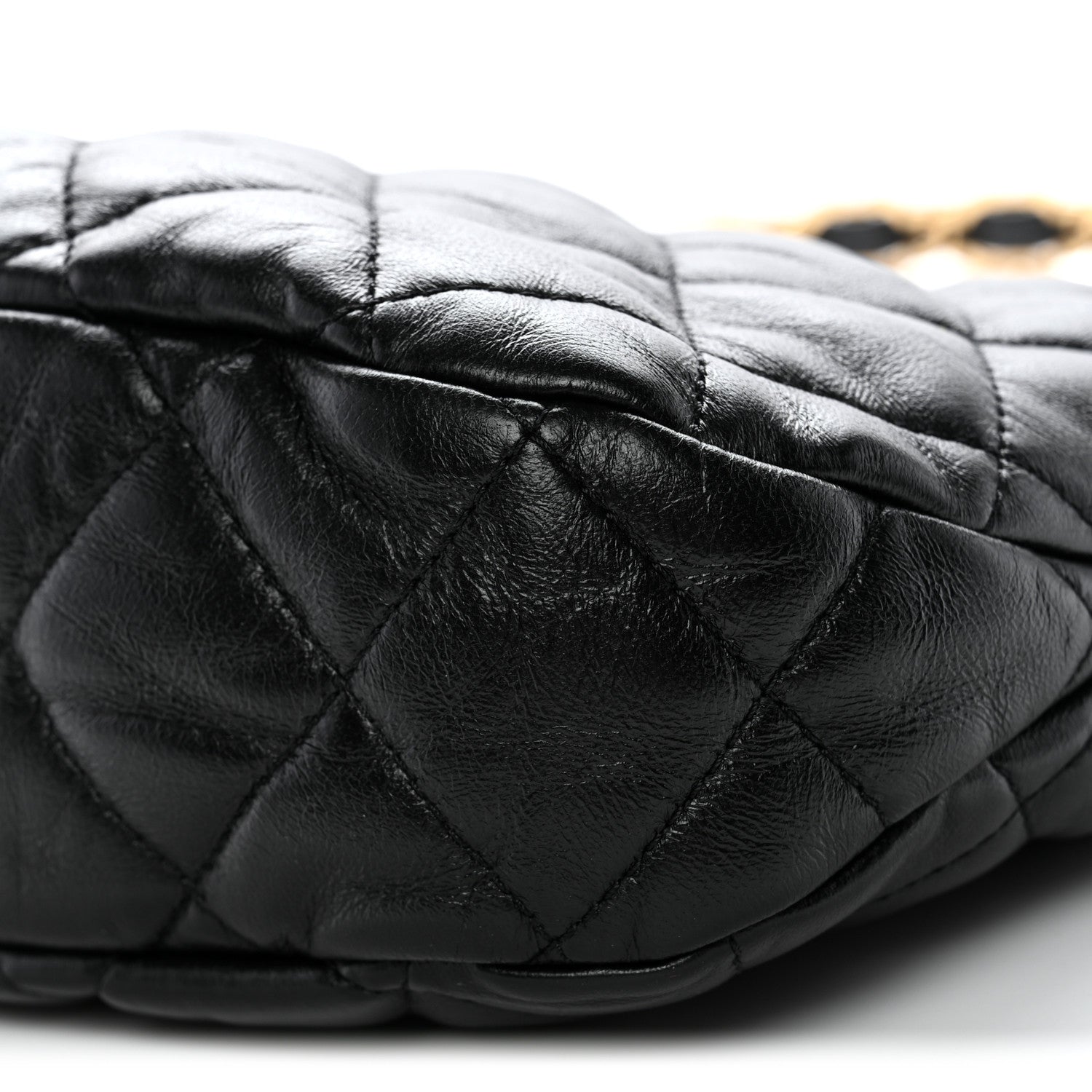 Chanel Lambskin Quilted Large CC Links Hobo Black