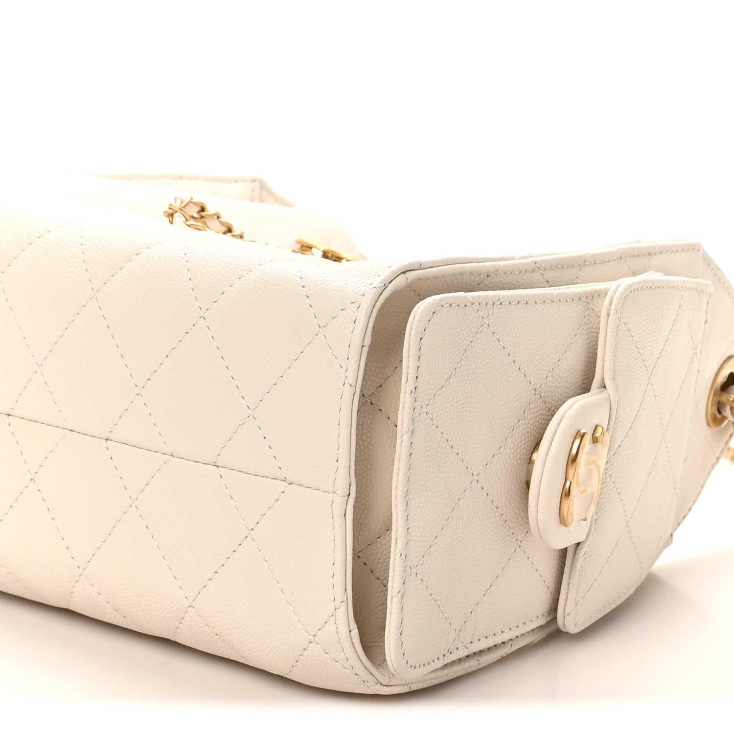 Chanel Caviar Quilted Mini Chanel 25 Handbag White
