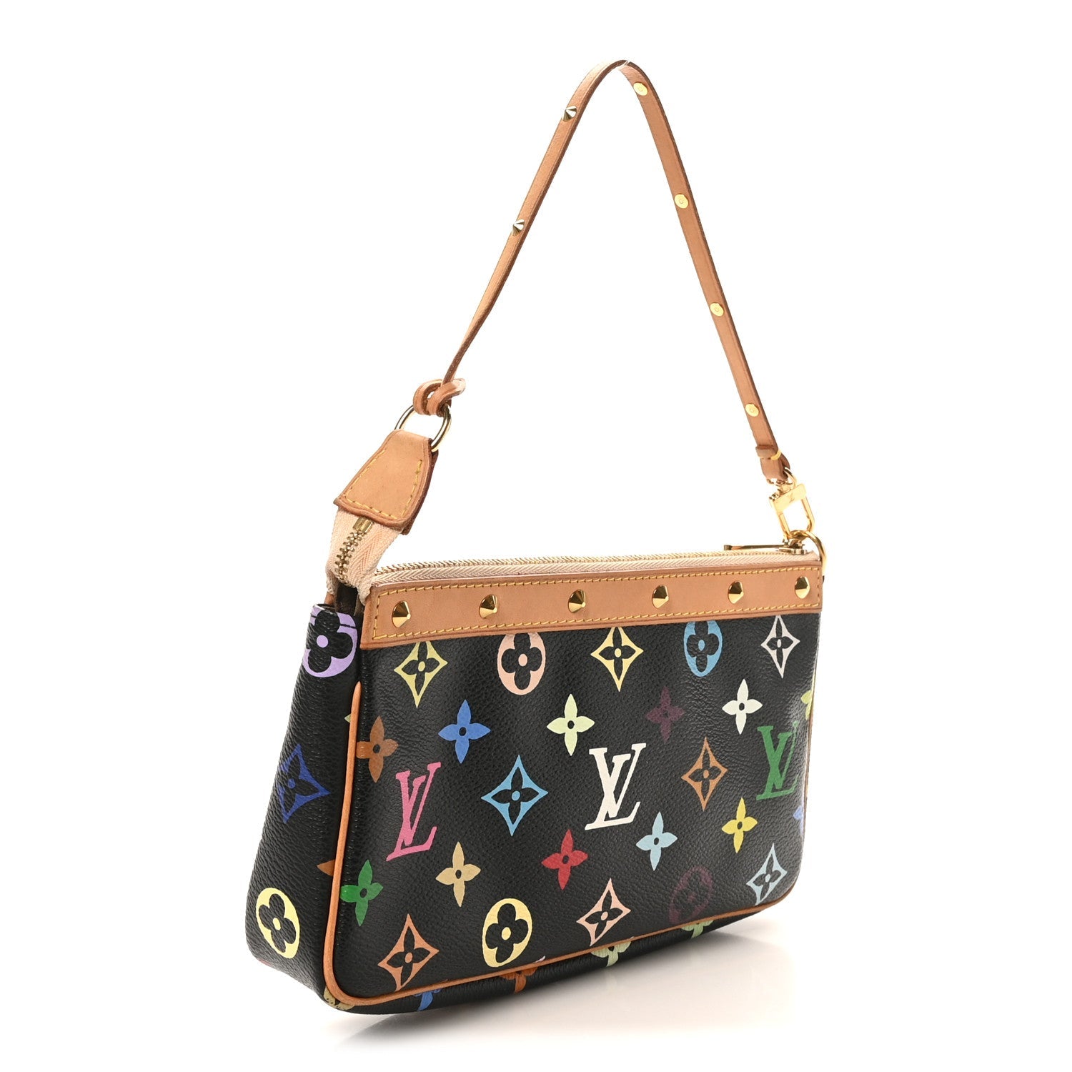 Louis Vuitton Monogram Multicolor Pochette Accessories Black