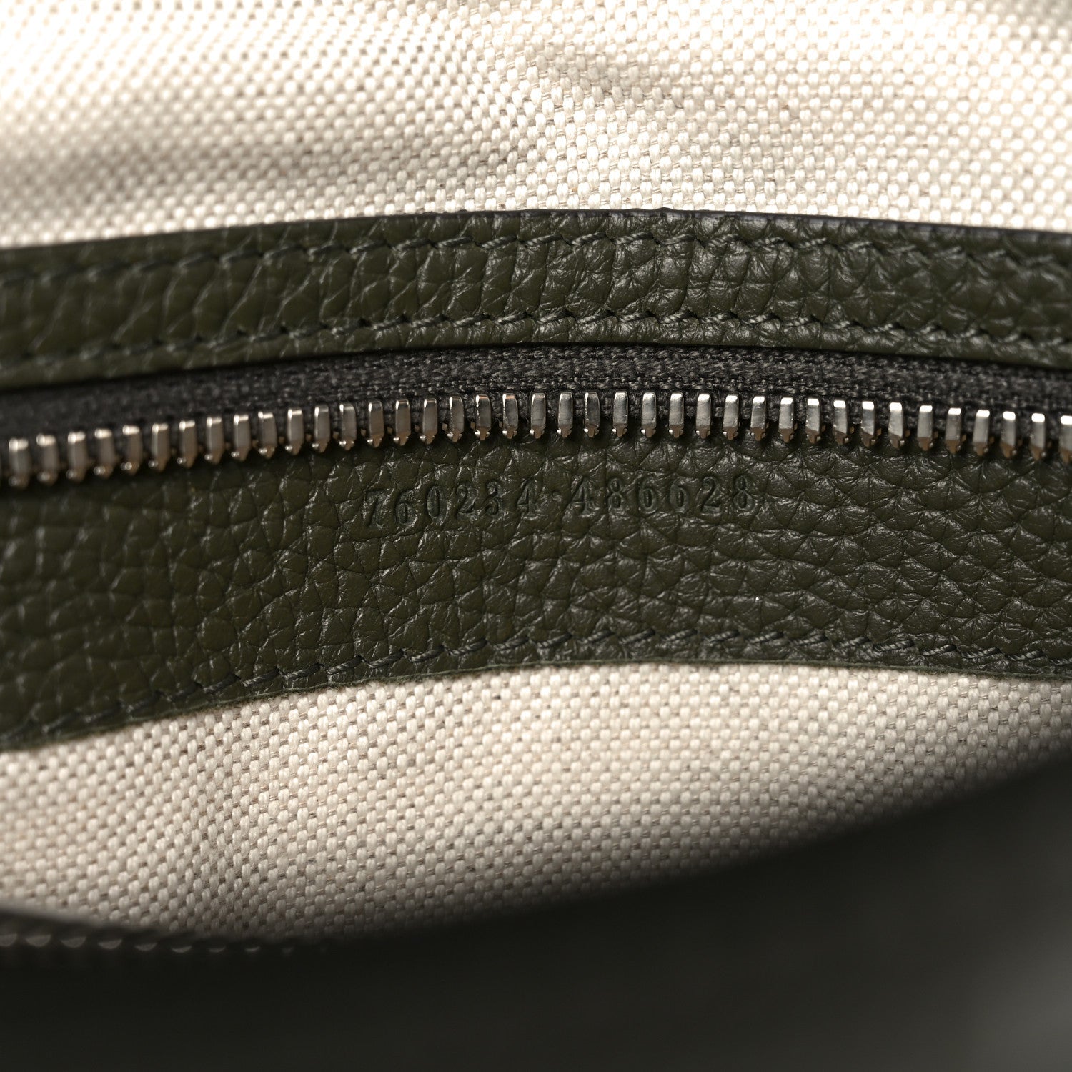 Gucci Piuma Calfskin Jumbo GG Embossed Double Buckle Medium Messenger Bag Dark Vintage Olive