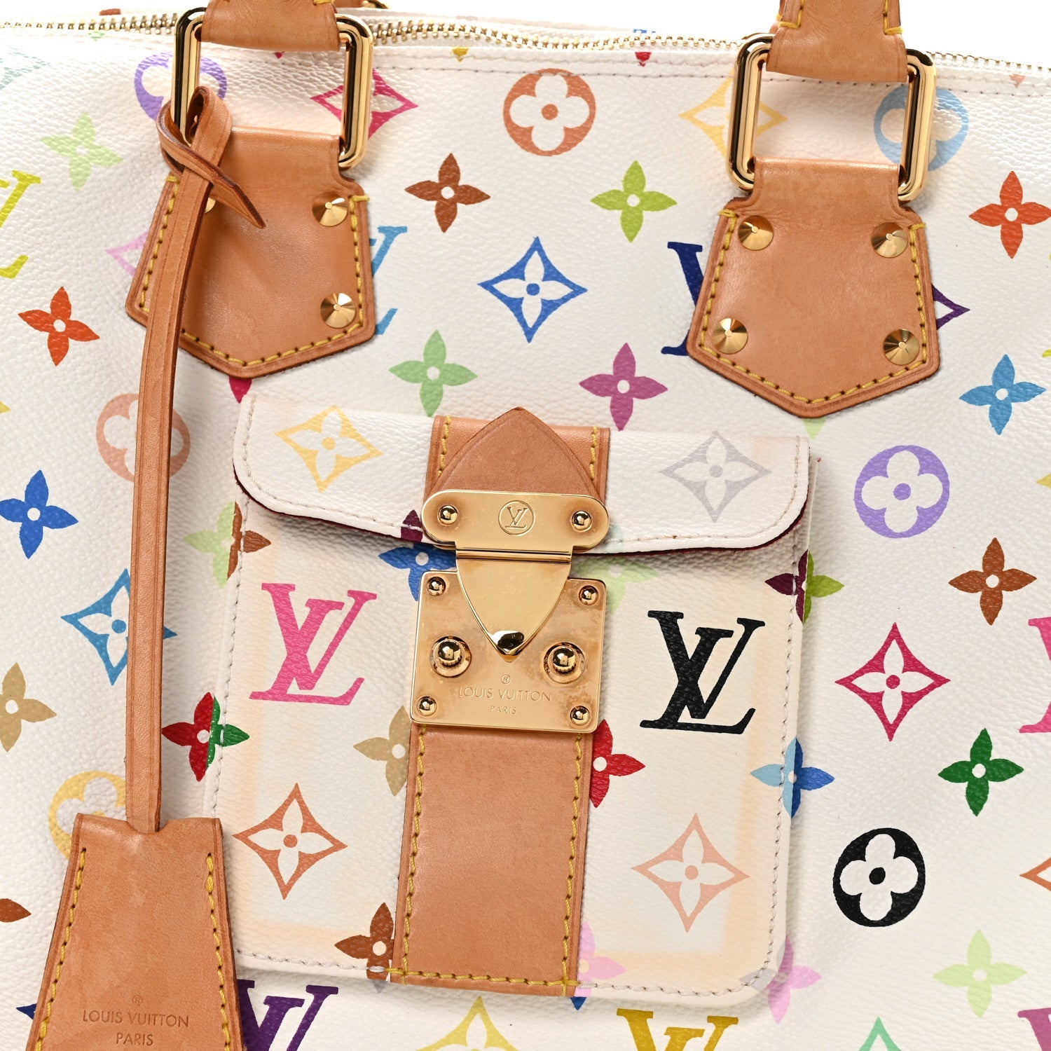 Louis Vuitton Monogram Multicolor Speedy 30 White