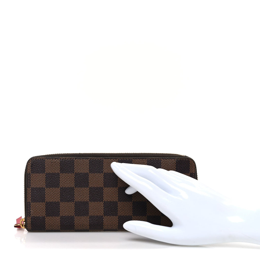 Louis Vuitton Damier Ebene Clemence Wallet Cherry