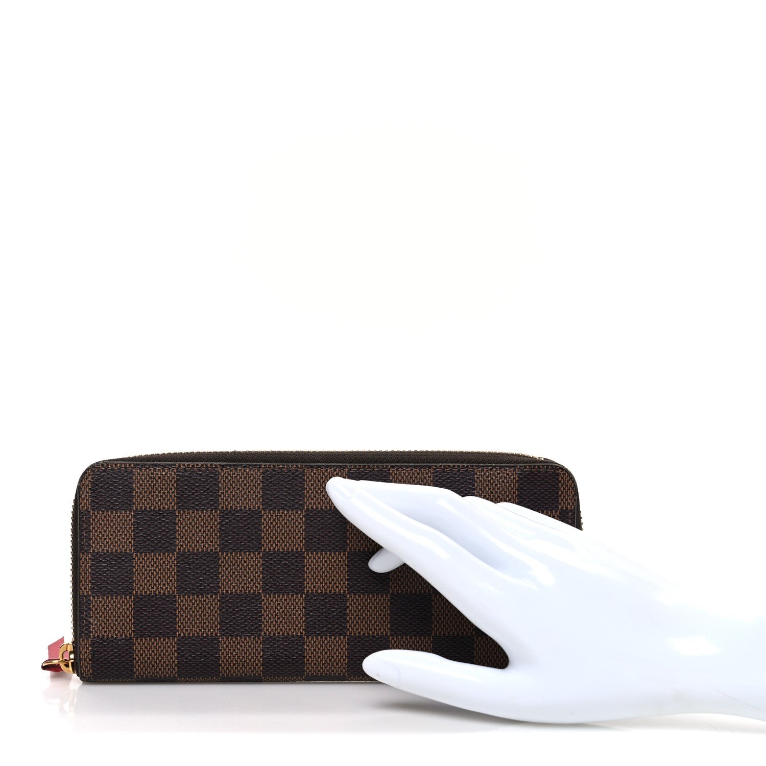 Louis Vuitton Damier Ebene Clemence Wallet Cherry