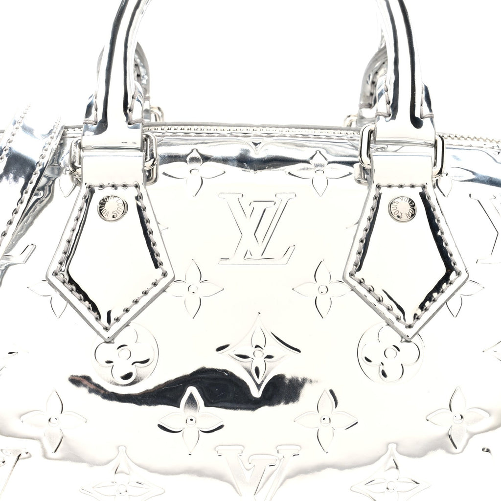Louis Vuitton Monogram Miroir Speedy Bandouliere 20 Silver