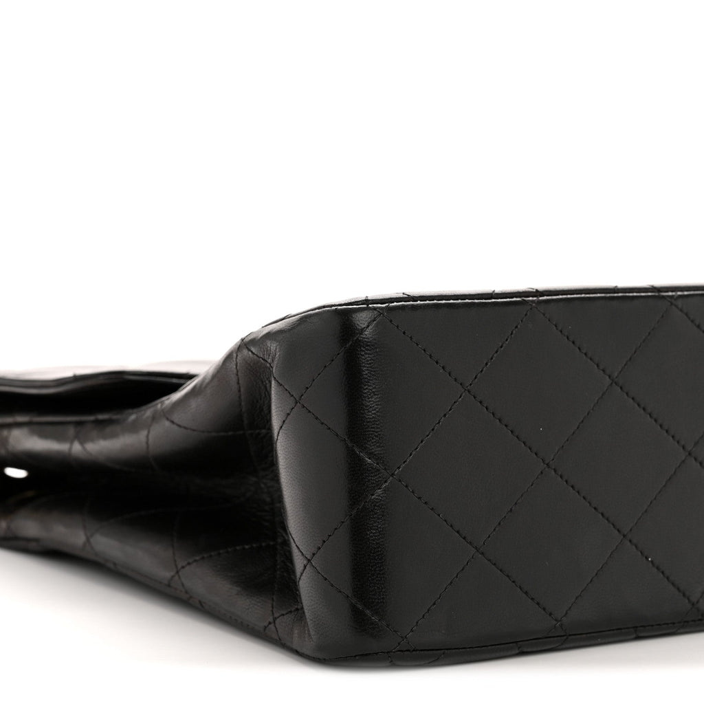 Chanel Lambskin Quilted XL Jumbo Single Flap Black