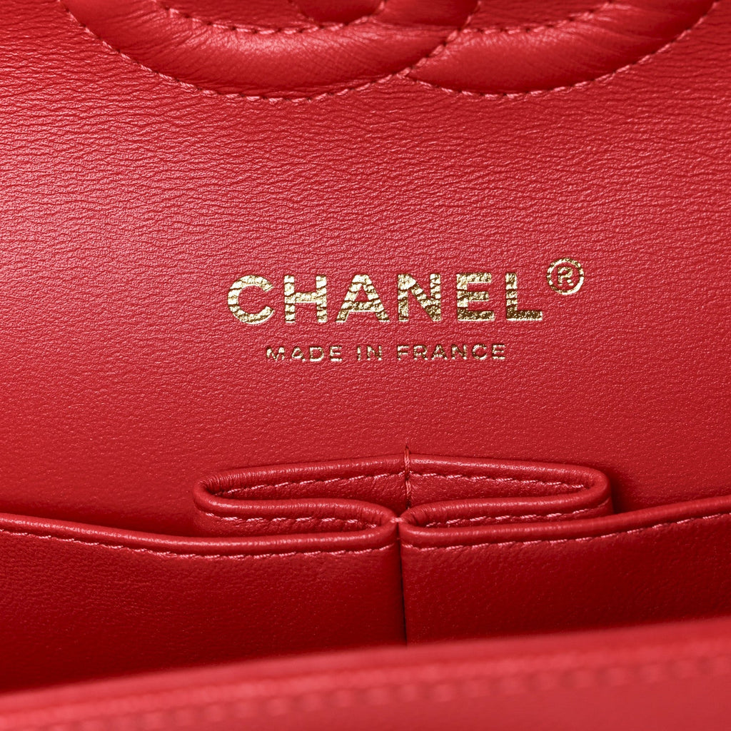 Chanel Caviar Quilted Medium Double Flap Red