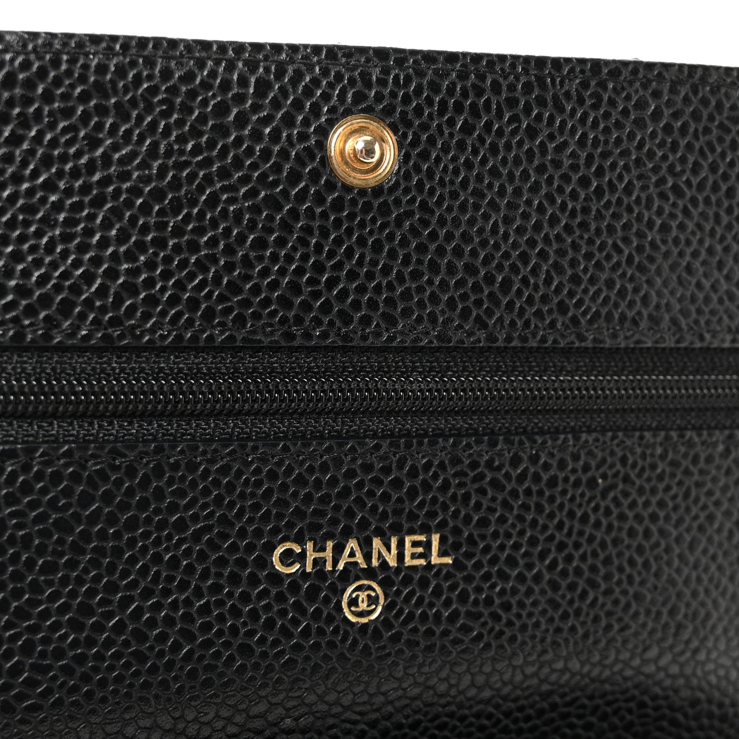 Chanel Caviar Quilted Wallet on Chain WOC Black