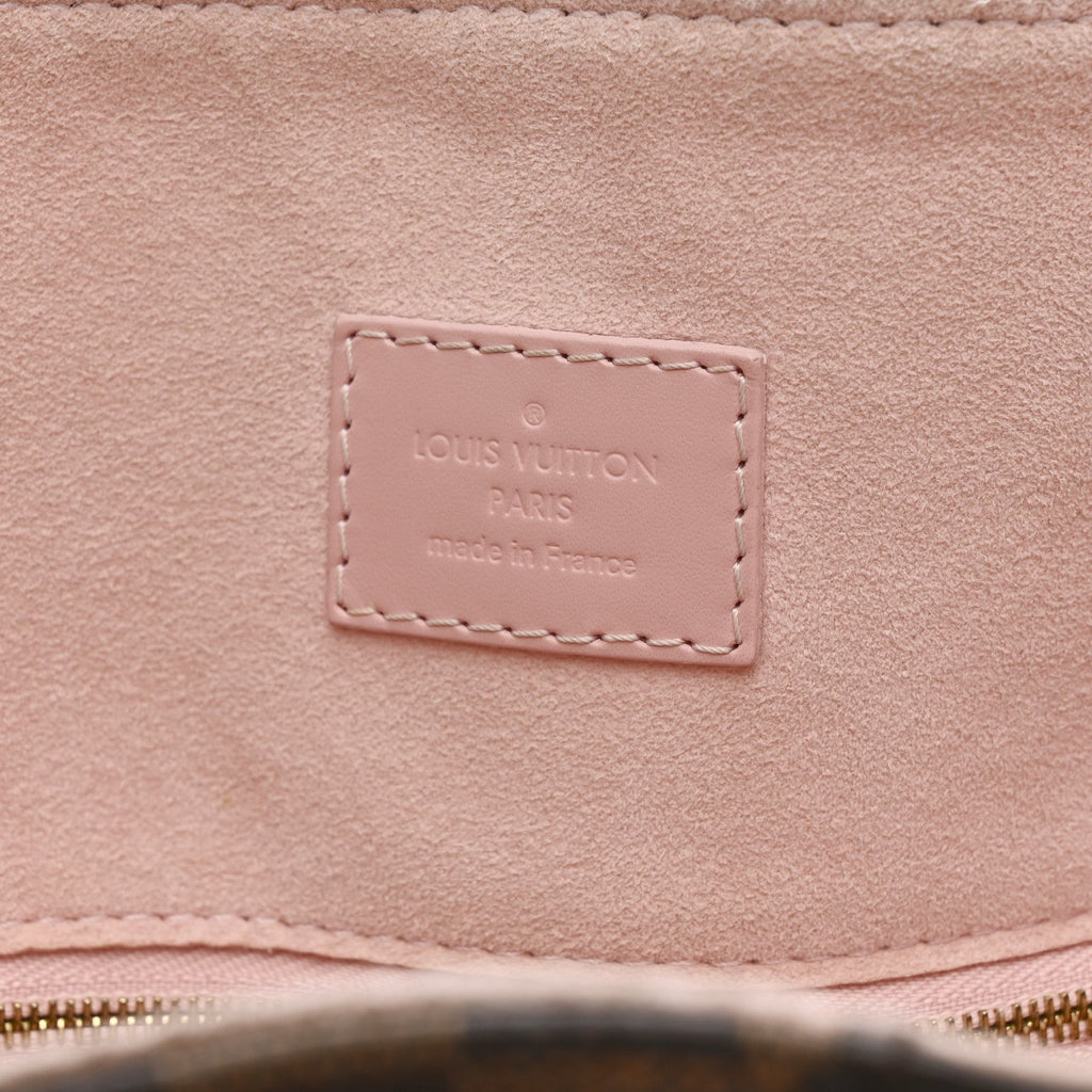 Louis Vuitton Damier Ebene Caissa Hobo Rose Ballerine