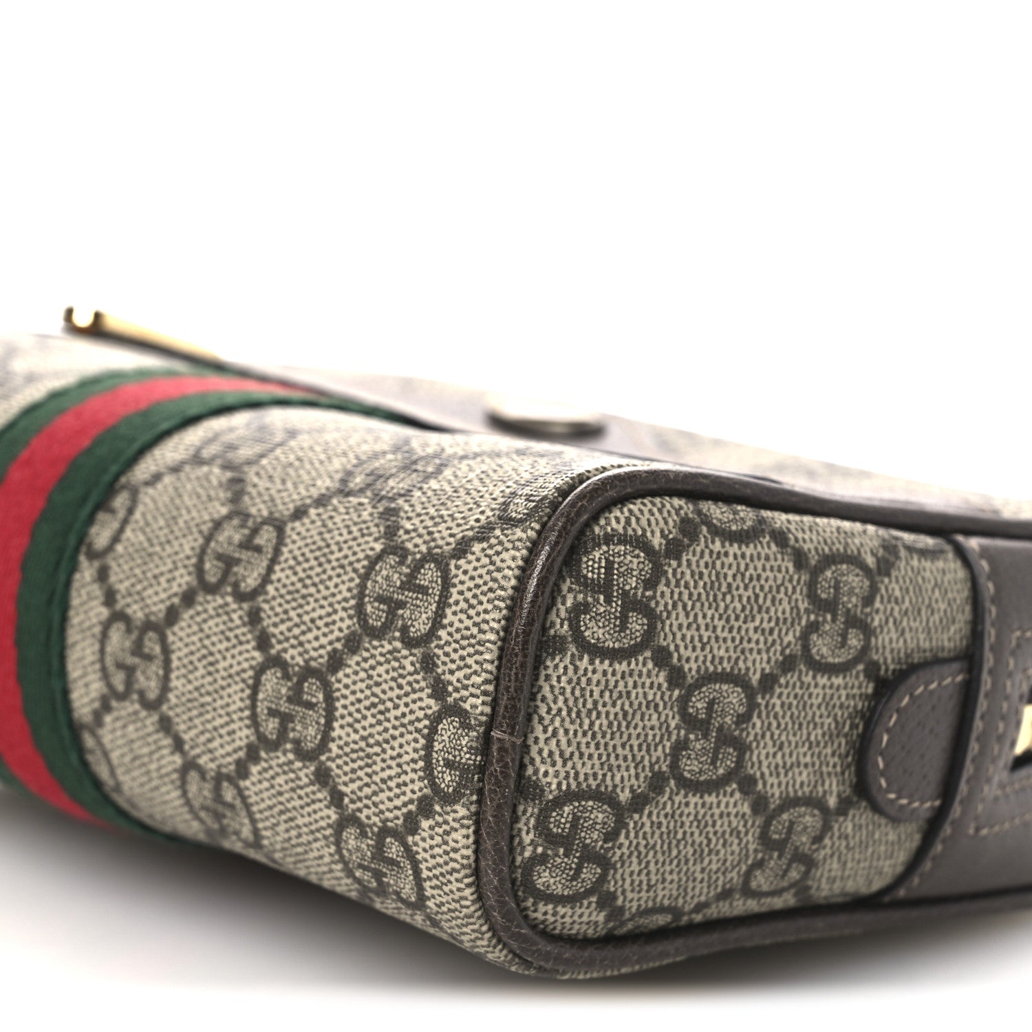 Gucci GG Supreme Monogram Web Small Ophidia Belt Bag 75 30 Dark Brown