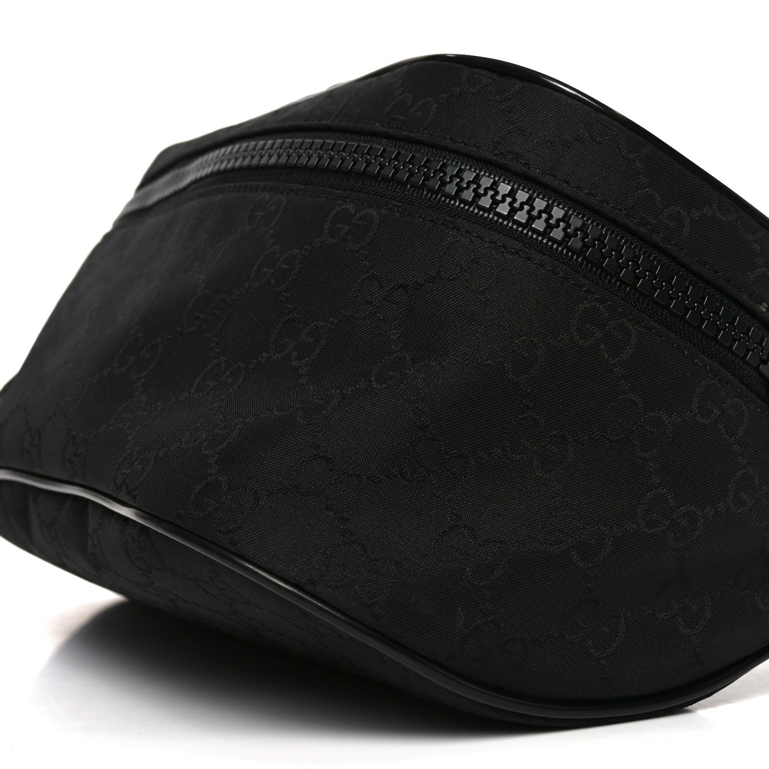 Gucci Nylon Monogram Fanny Pack Belt Bag Black