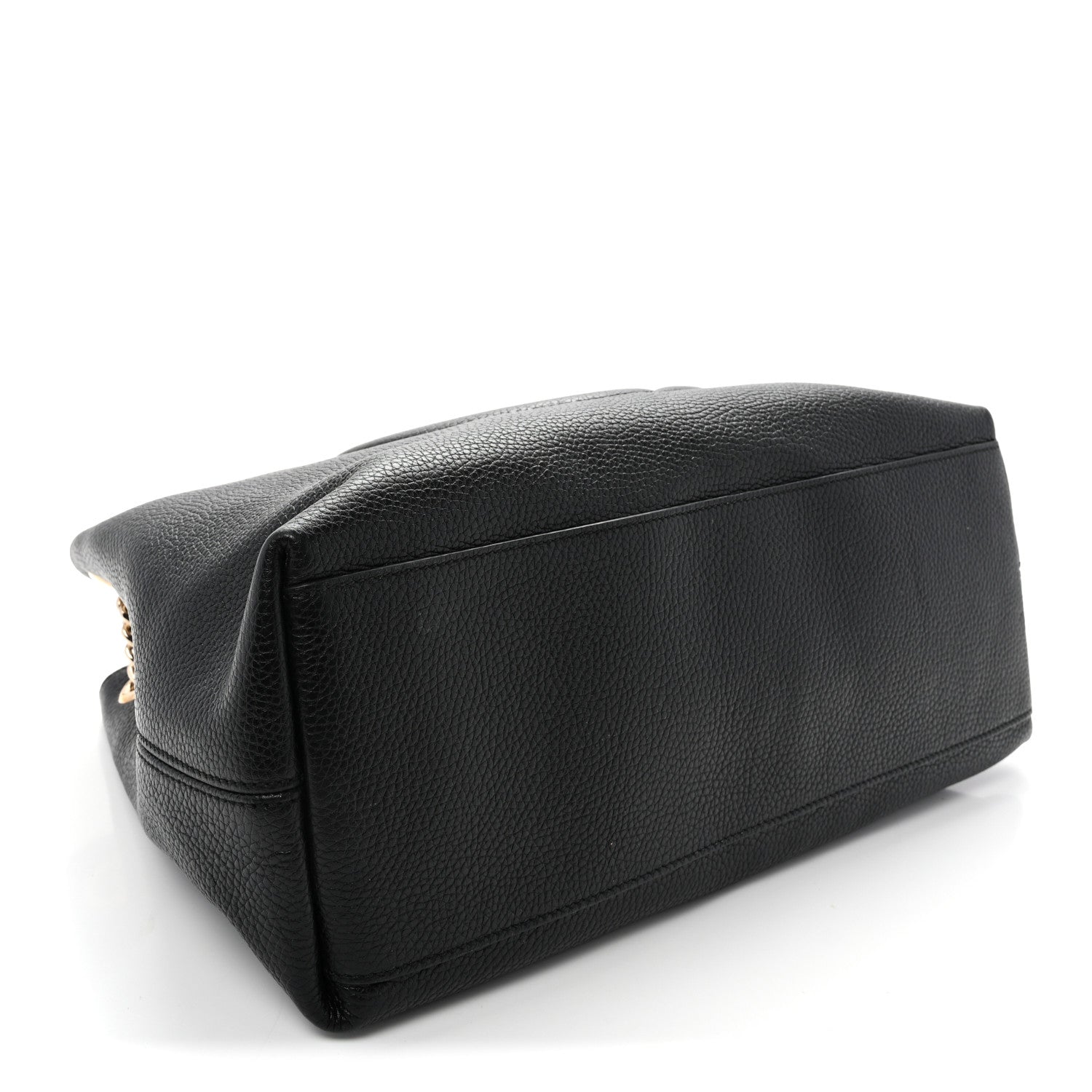 Gucci Pebbled Calfskin Medium Soho Chain Shoulder Bag Black