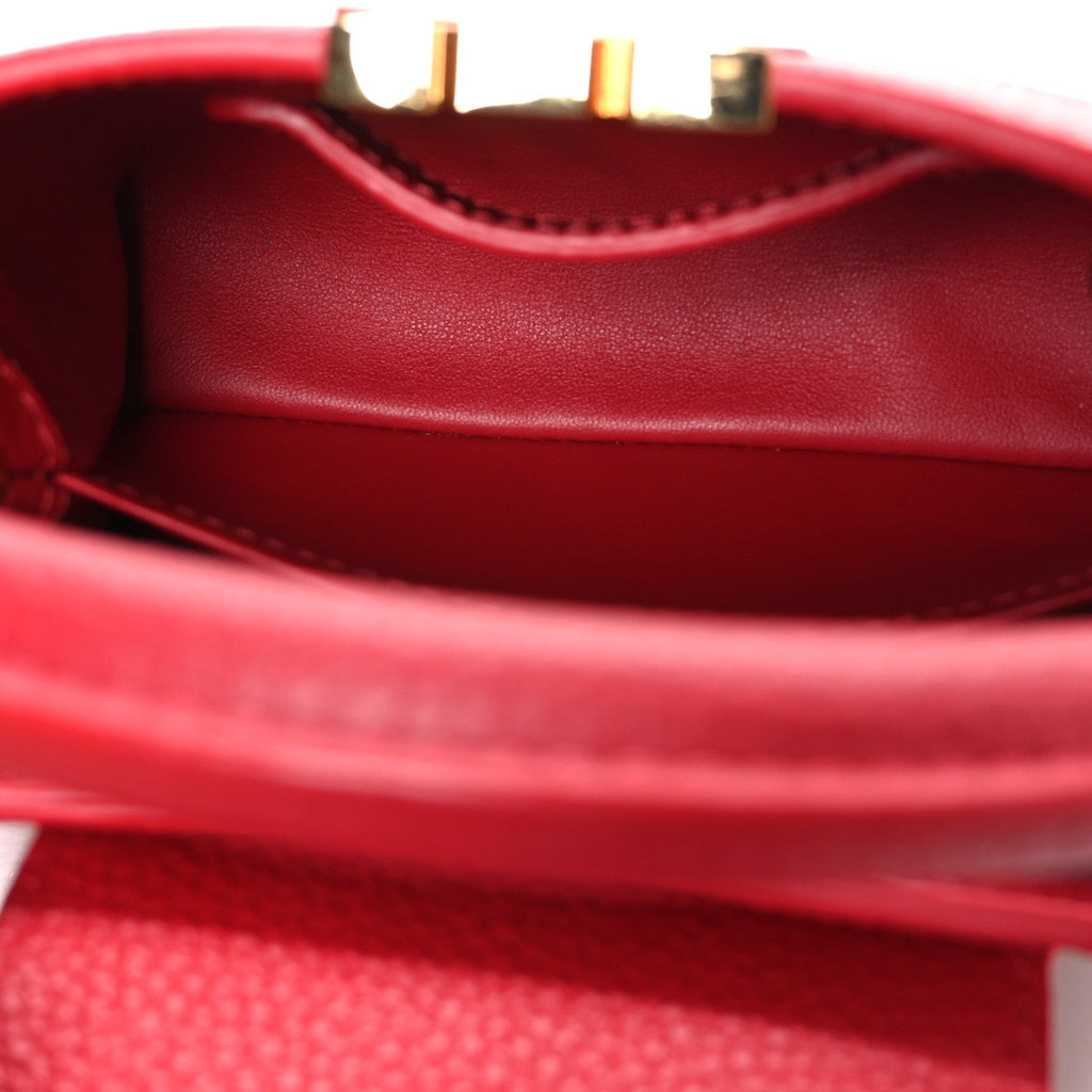 Louis Vuitton Taurillon Mini Capucines Scarlet