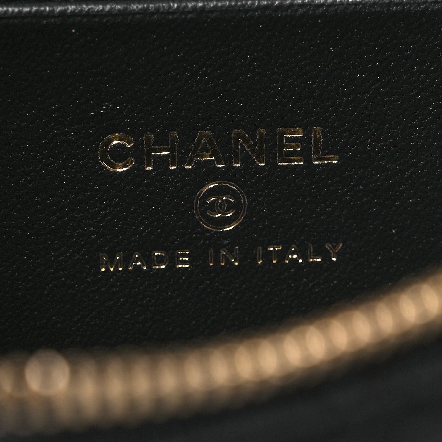 Chanel Goatskin Stitched Top Handle Slim Vanity With Chain Black