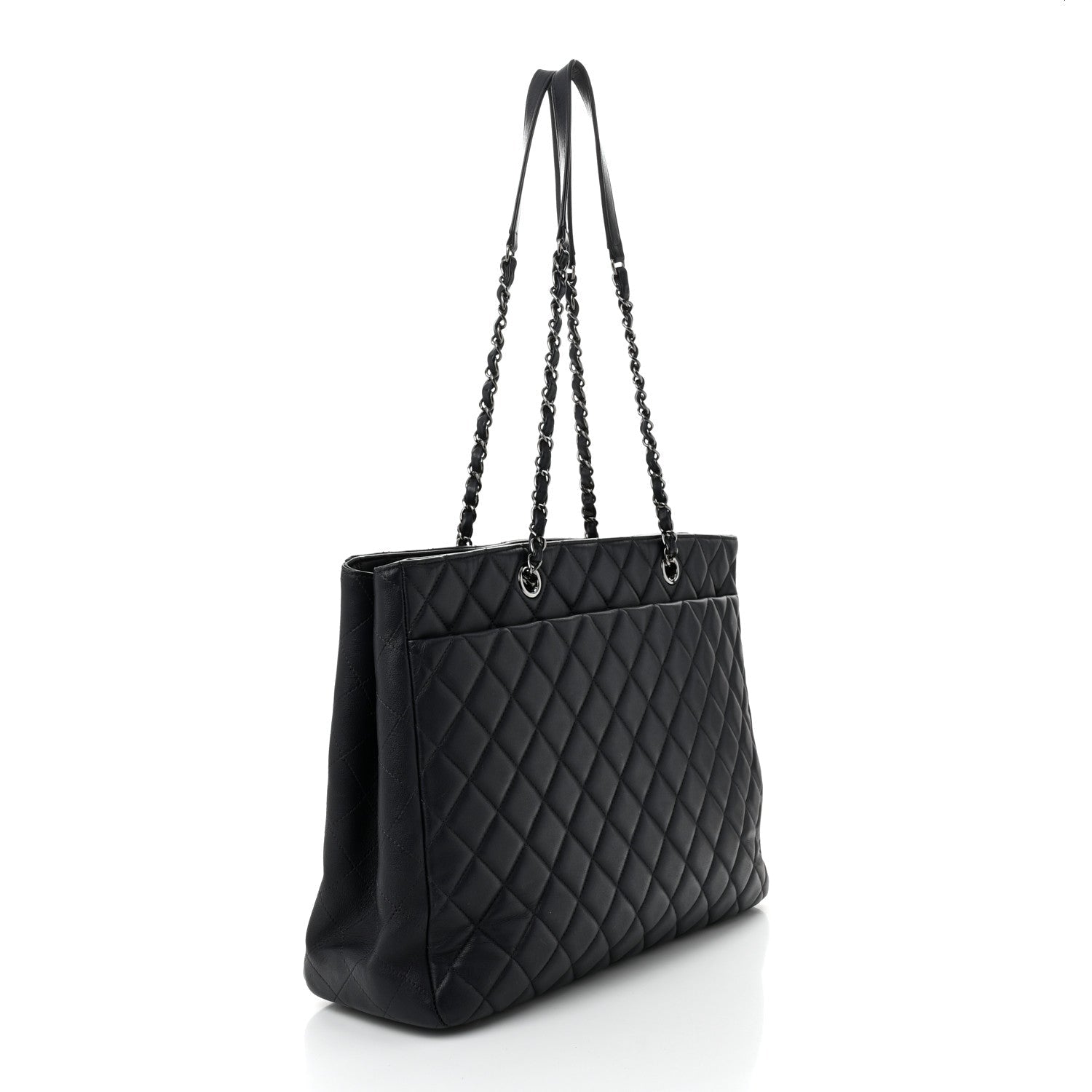 Chanel Calfskin Quilted Timeless Tote Dark Navy