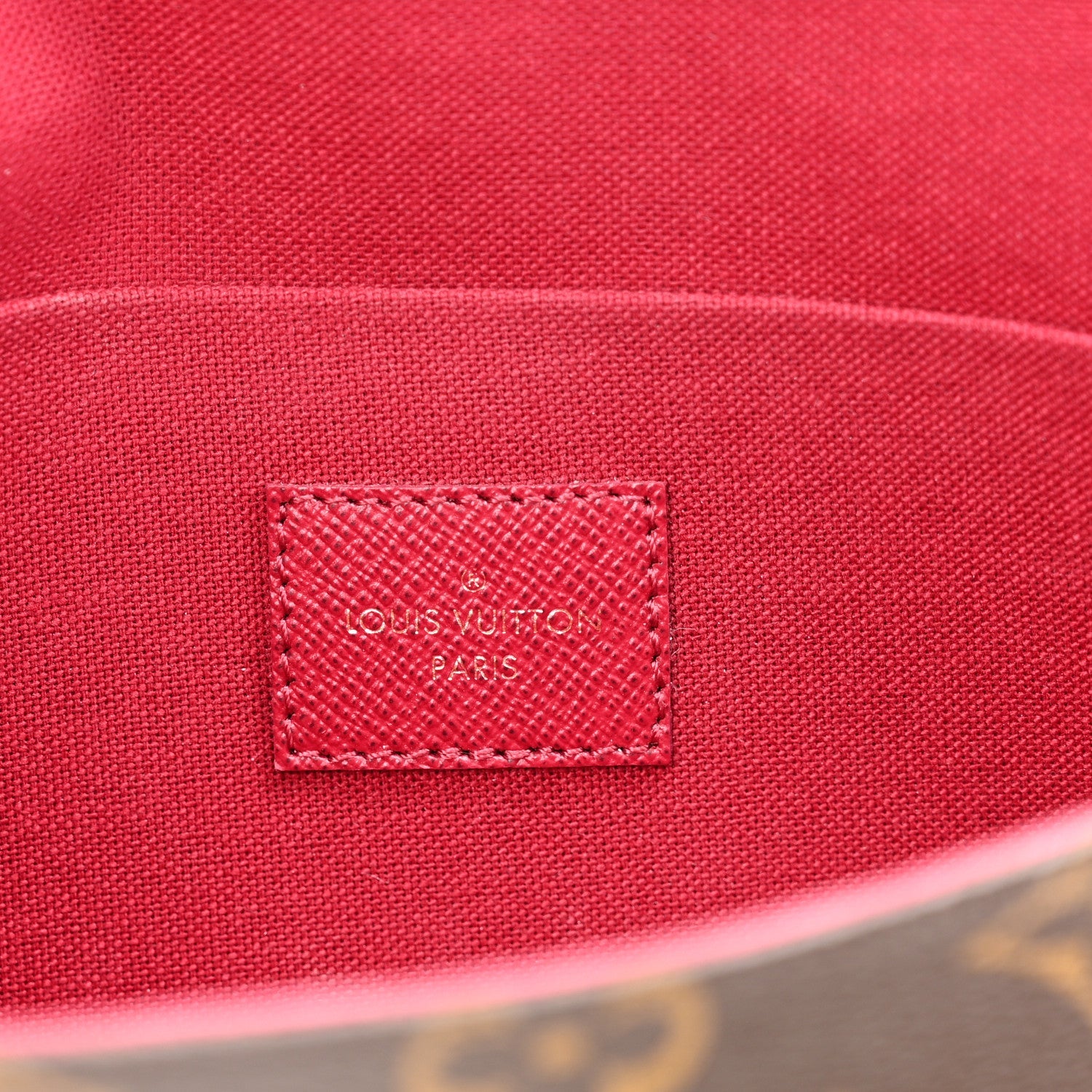 Louis Vuitton Monogram Pochette Felicie Chain Wallet Fuchsia