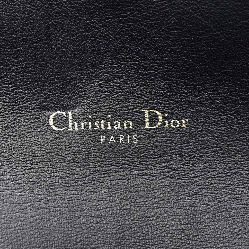 Christian Dior Oblique Saddle Chain Long Wallet Blue