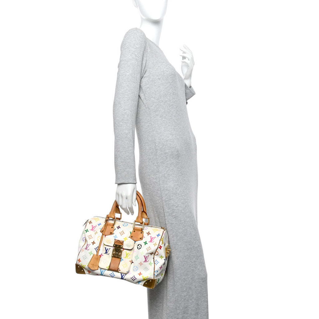 Louis Vuitton Monogram Multicolor Speedy 30 White