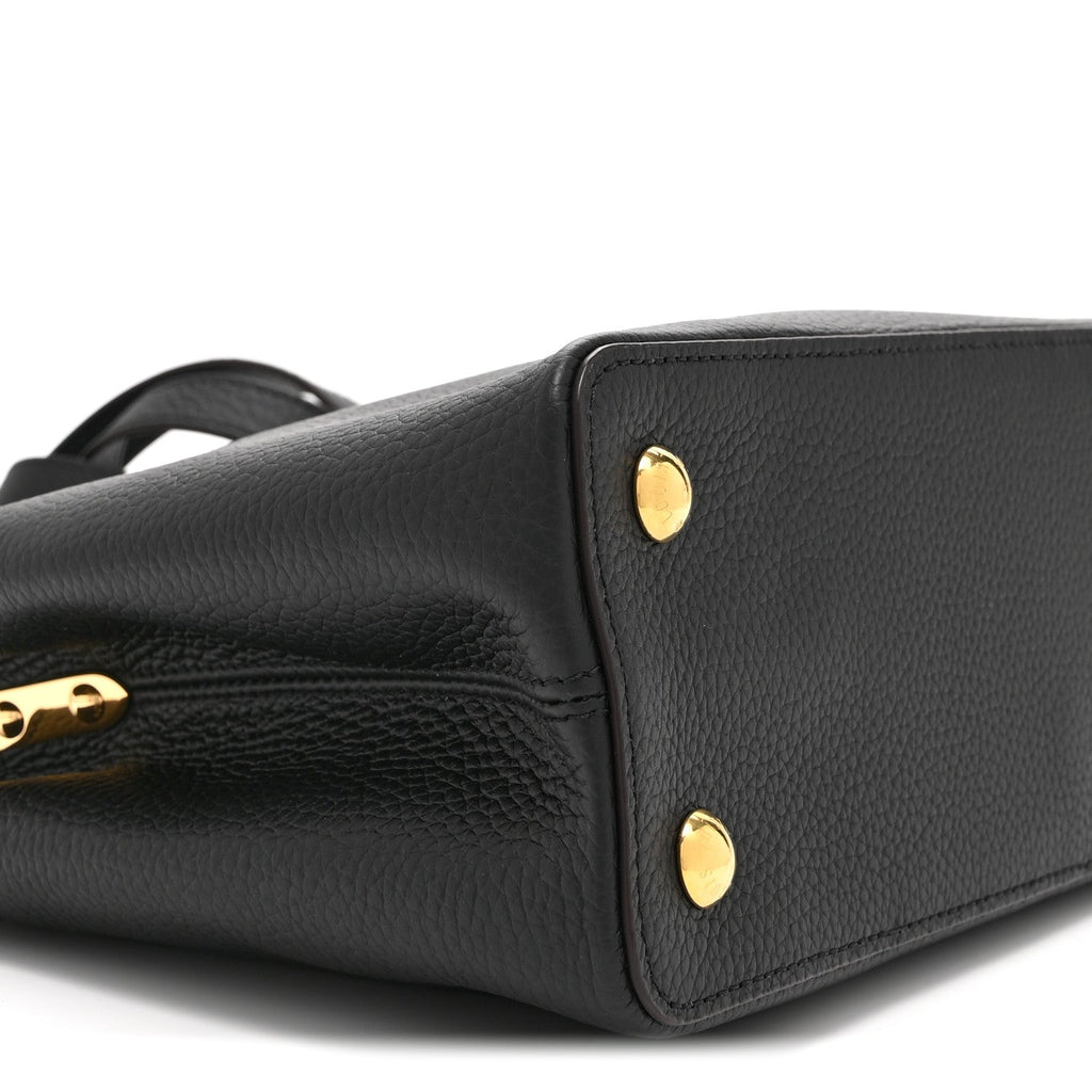 Louis Vuitton Taurillon Capucines PM Black