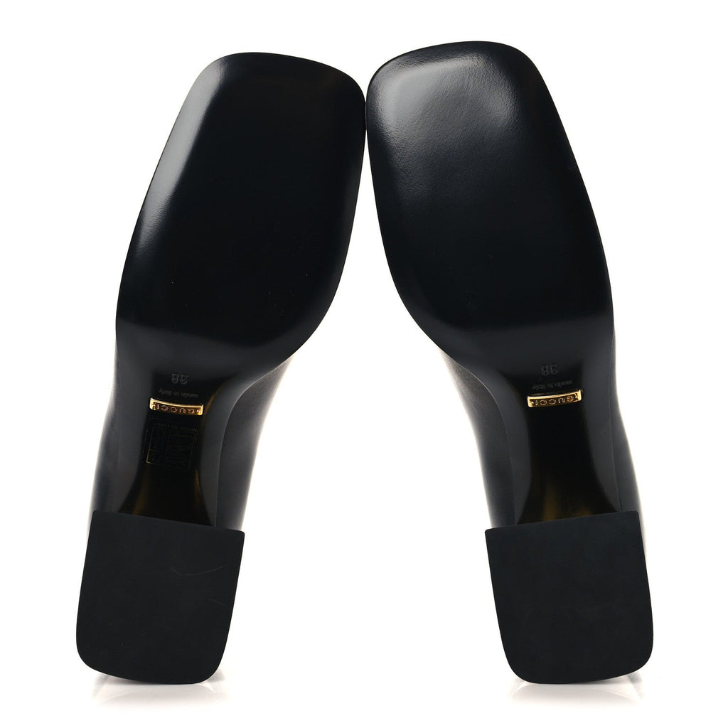 Gucci Malaga Kid Horsebit 75mm Pumps 38 Black