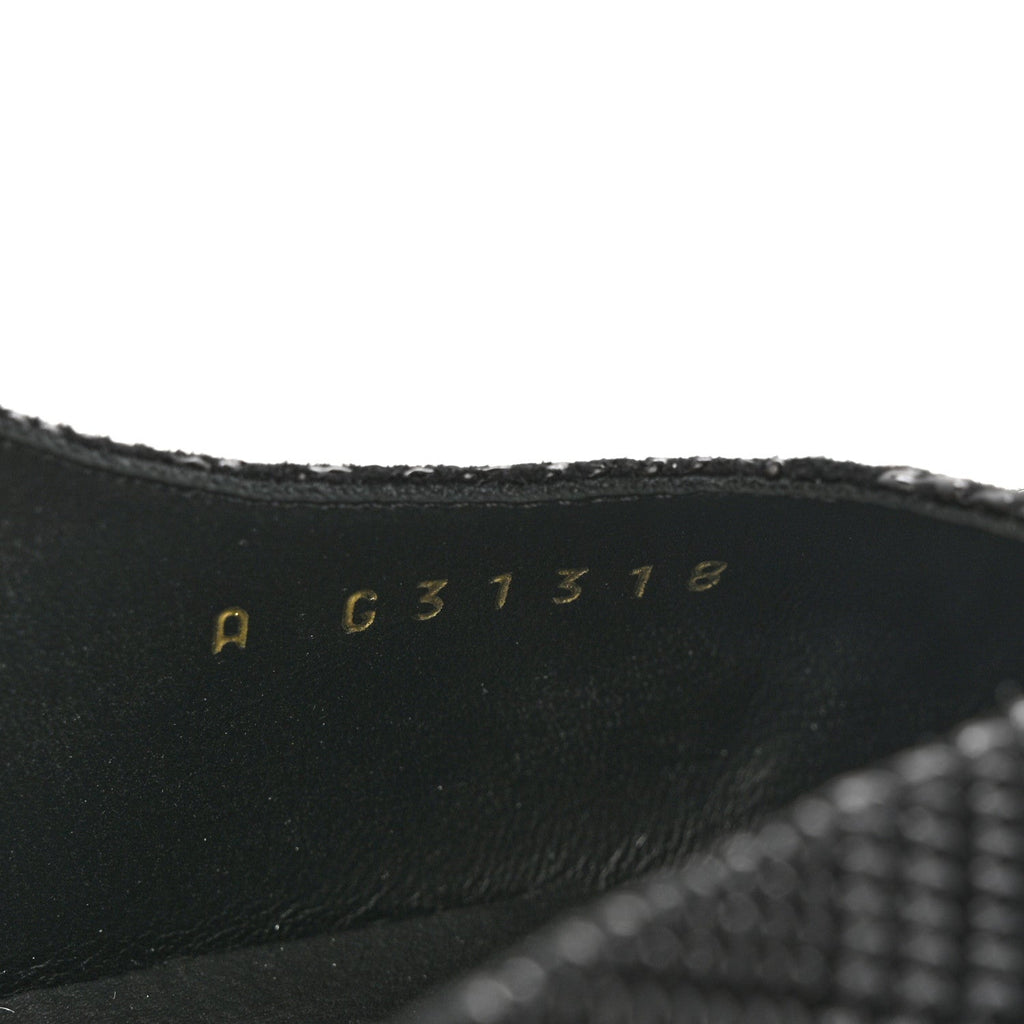 Chanel Suede Kidskin Cap Toe CC Slingback Pumps 39 Black