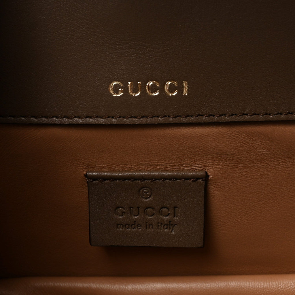 Gucci Lizard Mini Sylvie 1969 Messenger Bag Taupe