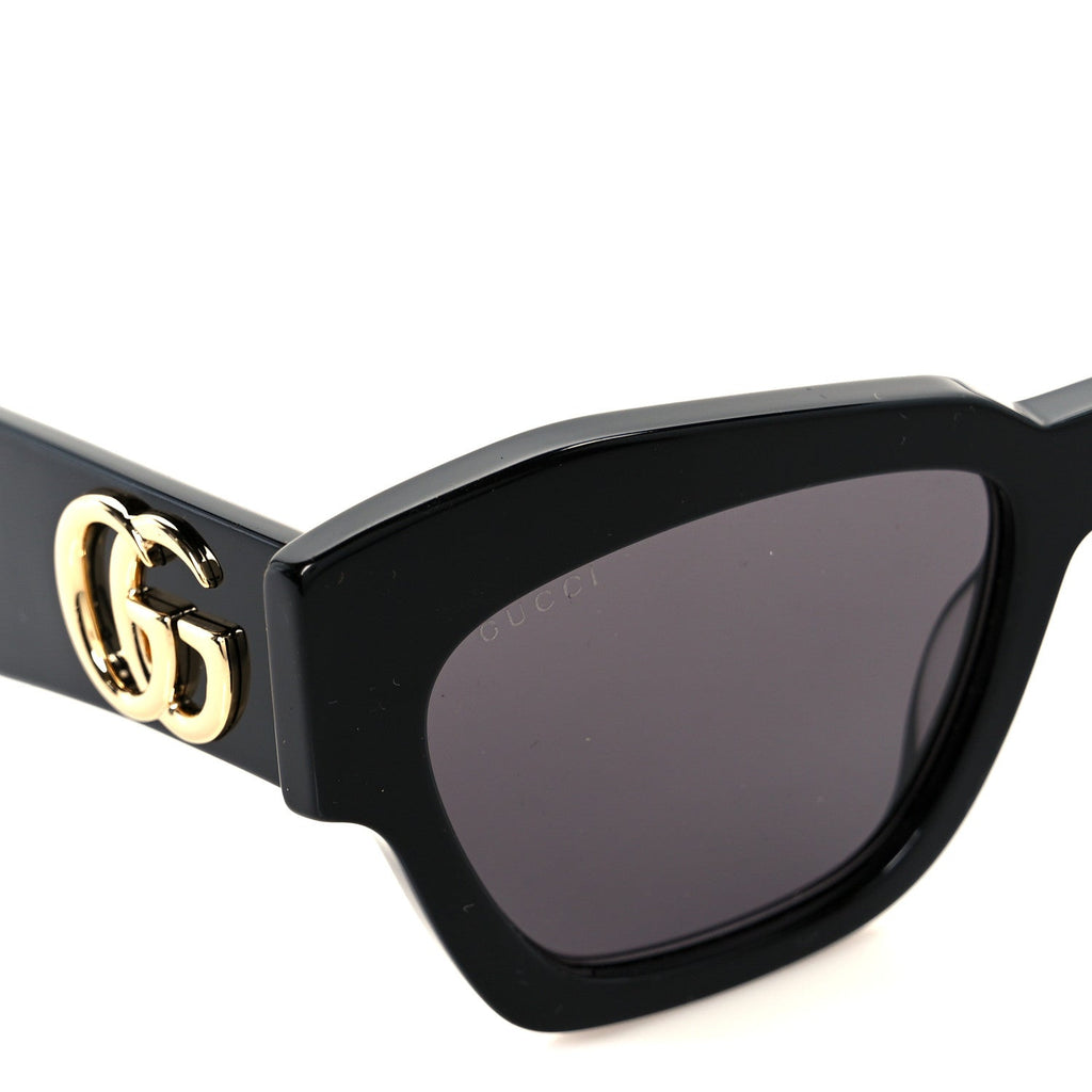 Gucci Acetate Square Frame Sunglasses GG1422S Black Grey