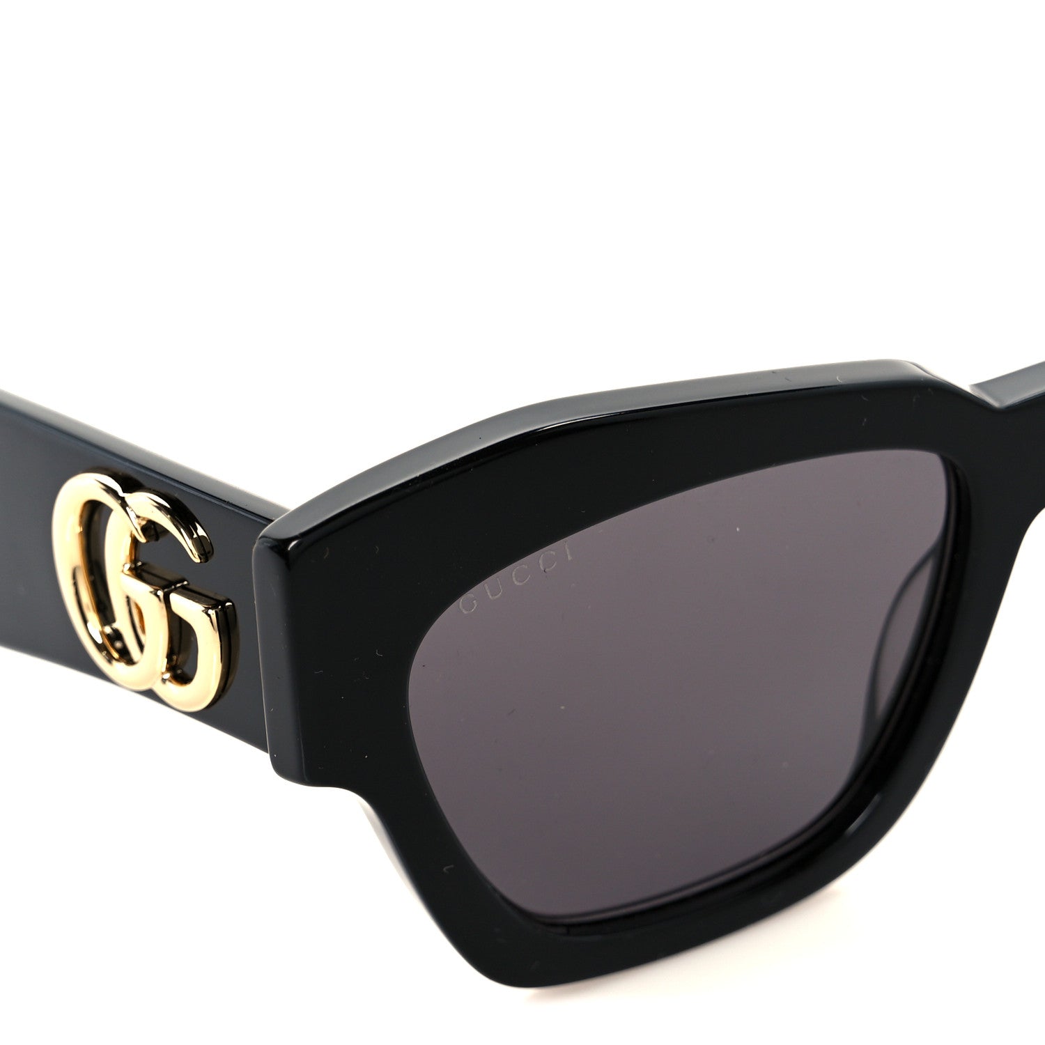 Gucci Acetate Square Frame Sunglasses GG1422S Black Grey