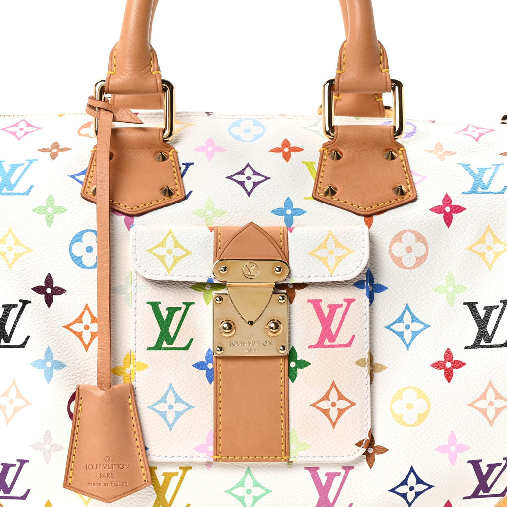 Louis Vuitton Monogram Multicolor Speedy 30 White