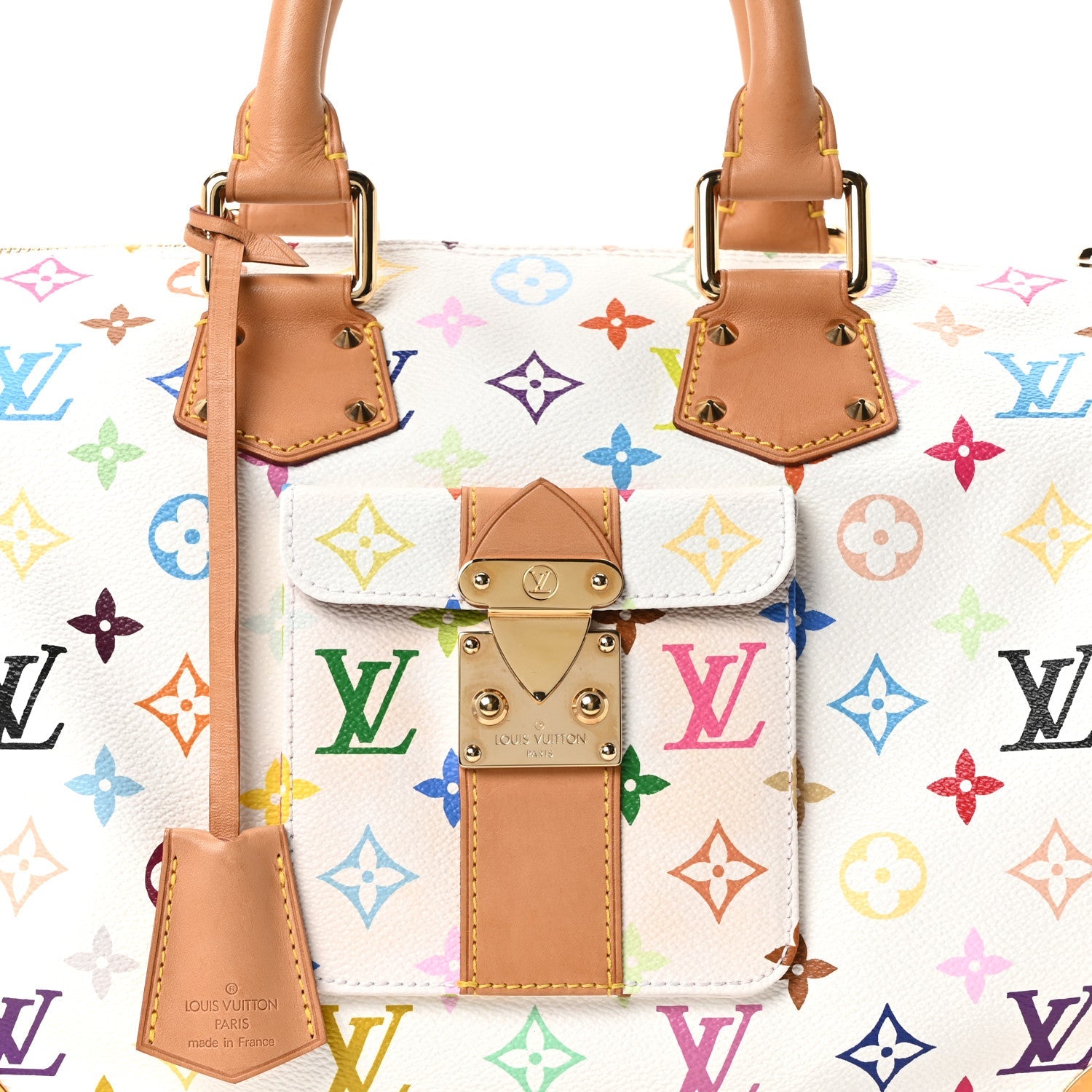Louis Vuitton Monogram Multicolor Speedy 30 White
