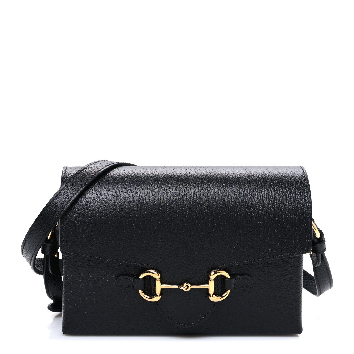 Gucci Calfskin Horsebit 1955 Shoulder Bag Black