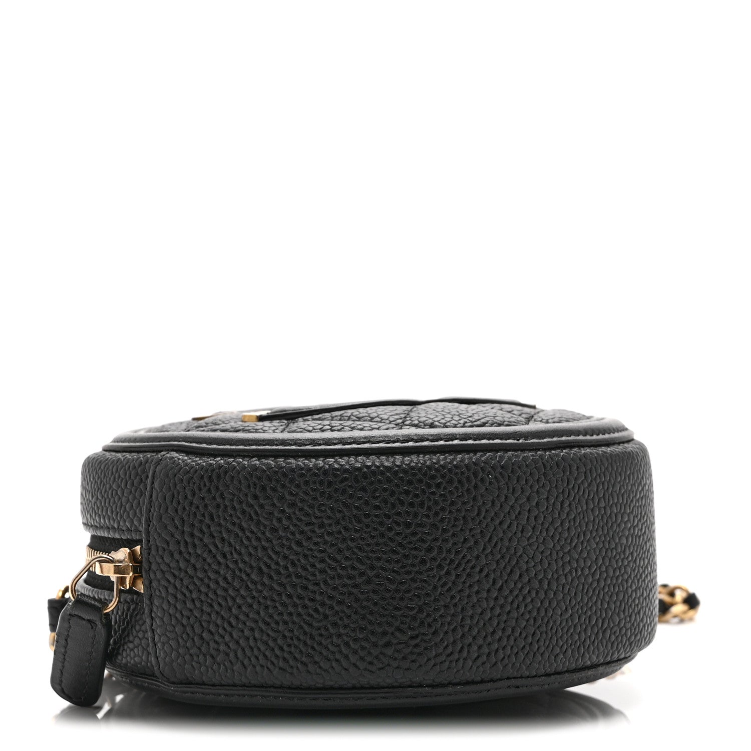 Chanel Caviar Quilted Round Filigree Crossbody Black