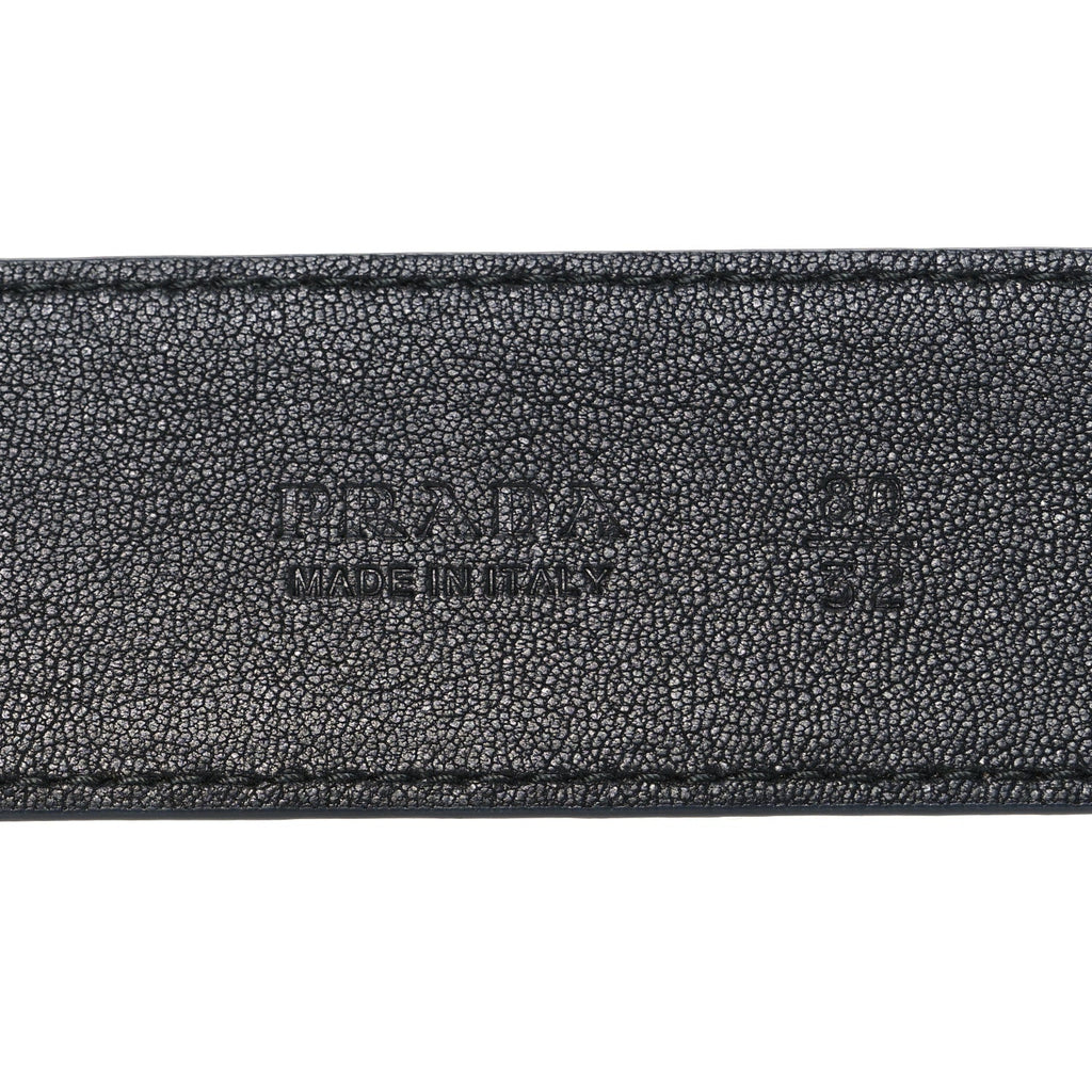 Prada Nappa Square Buckle Belt 80 32 Black