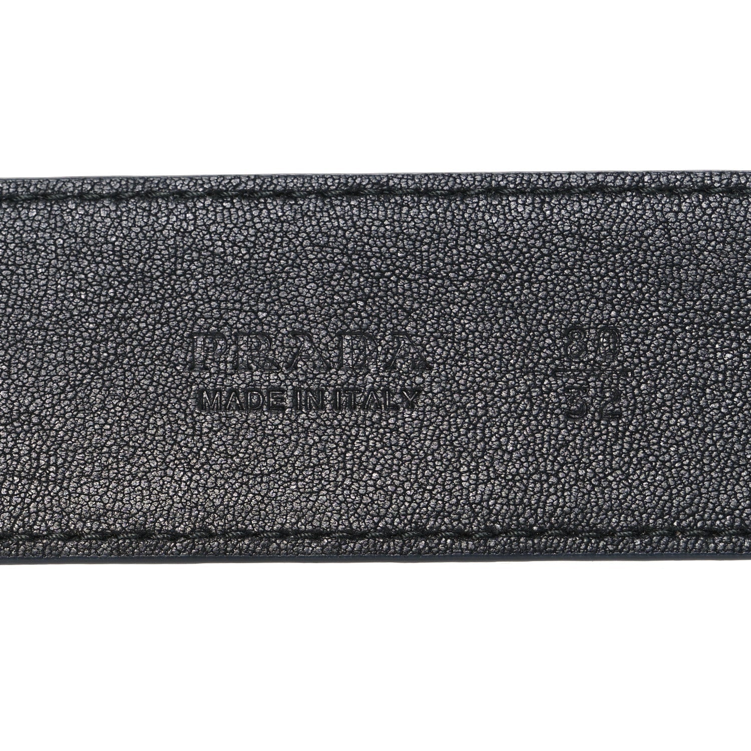 Prada Nappa Square Buckle Belt 80 32 Black