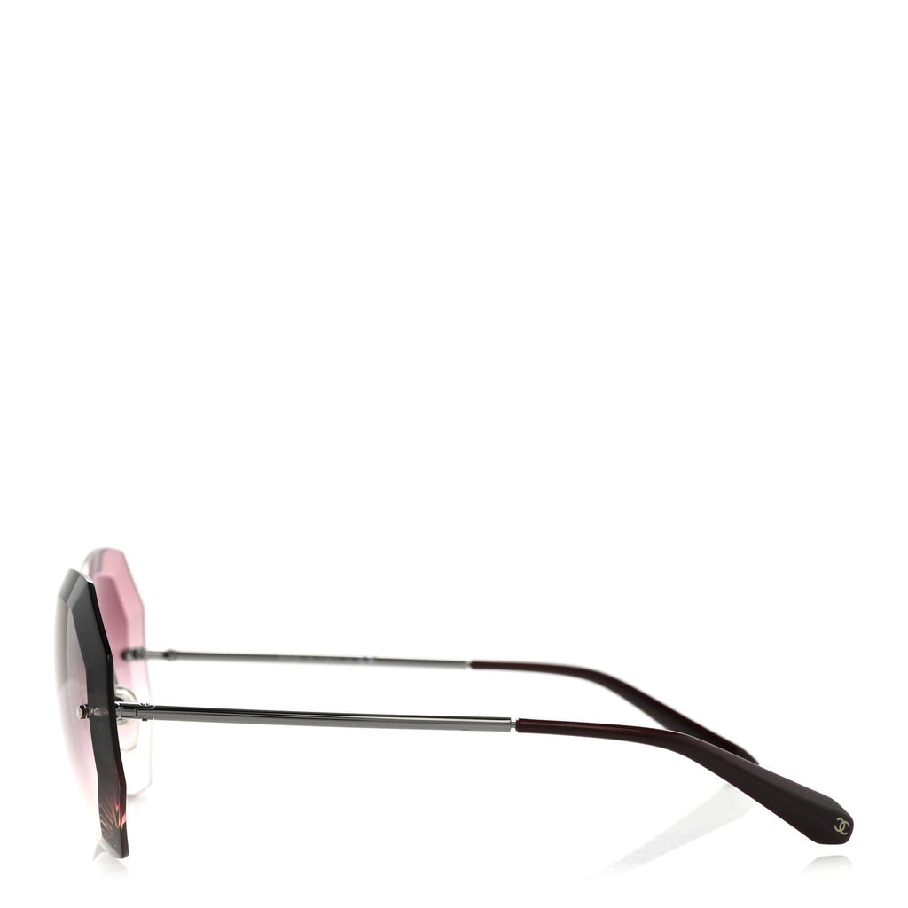 Metal Spring Round Sunglasses 4220 Pink