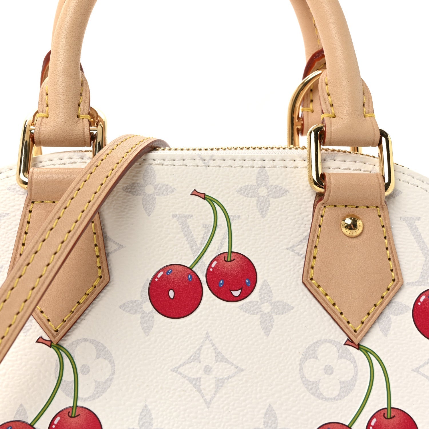 Louis Vuitton LV X TM Monogram Cerises Alma BB White