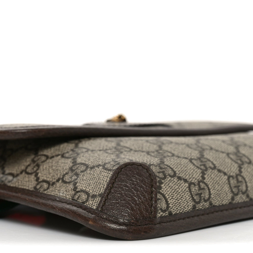 Gucci GG Supreme Monogram Neo Vintage Web Belt Bag Brown
