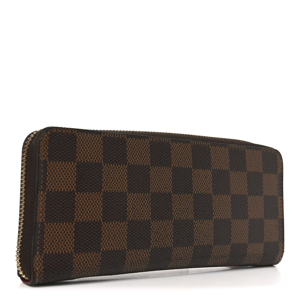Louis Vuitton Damier Ebene Clemence Wallet Cherry