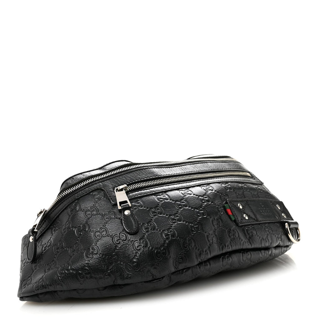 Gucci Guccissima Web Belt Bag Black